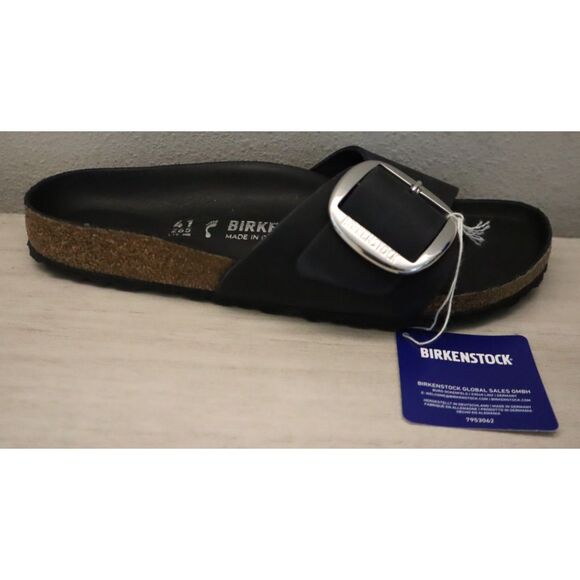 Birkenstock 1006523 Women Sz EUR 41 US 10 N Black Madrid Big Buckle Sandals - Picture 5 of 13